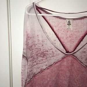 Flowy Pink and White Waffle Shirt!